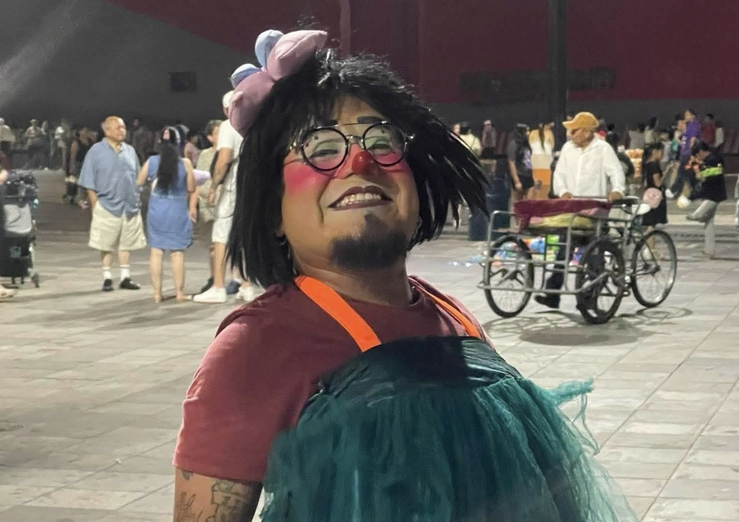 Sitio donde fue encontrado sin vida el payaso Tuntún Piernas Locas en su auto en Dos Caminos, Veracruz